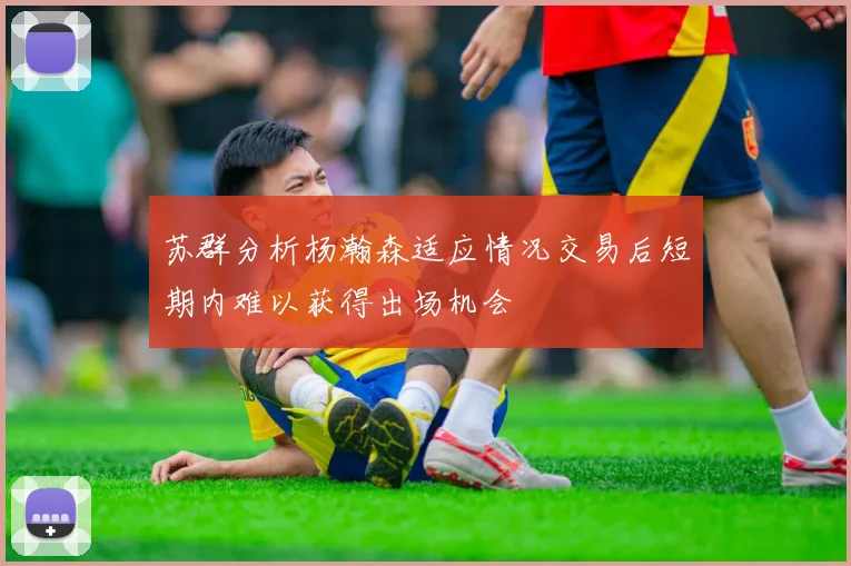 苏群分析杨瀚森适应情况交易后短期内难以获得出场机会